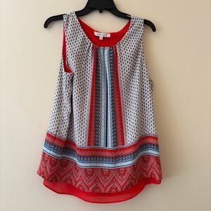 Rose & Olive Multicolor Patterned Tank Top